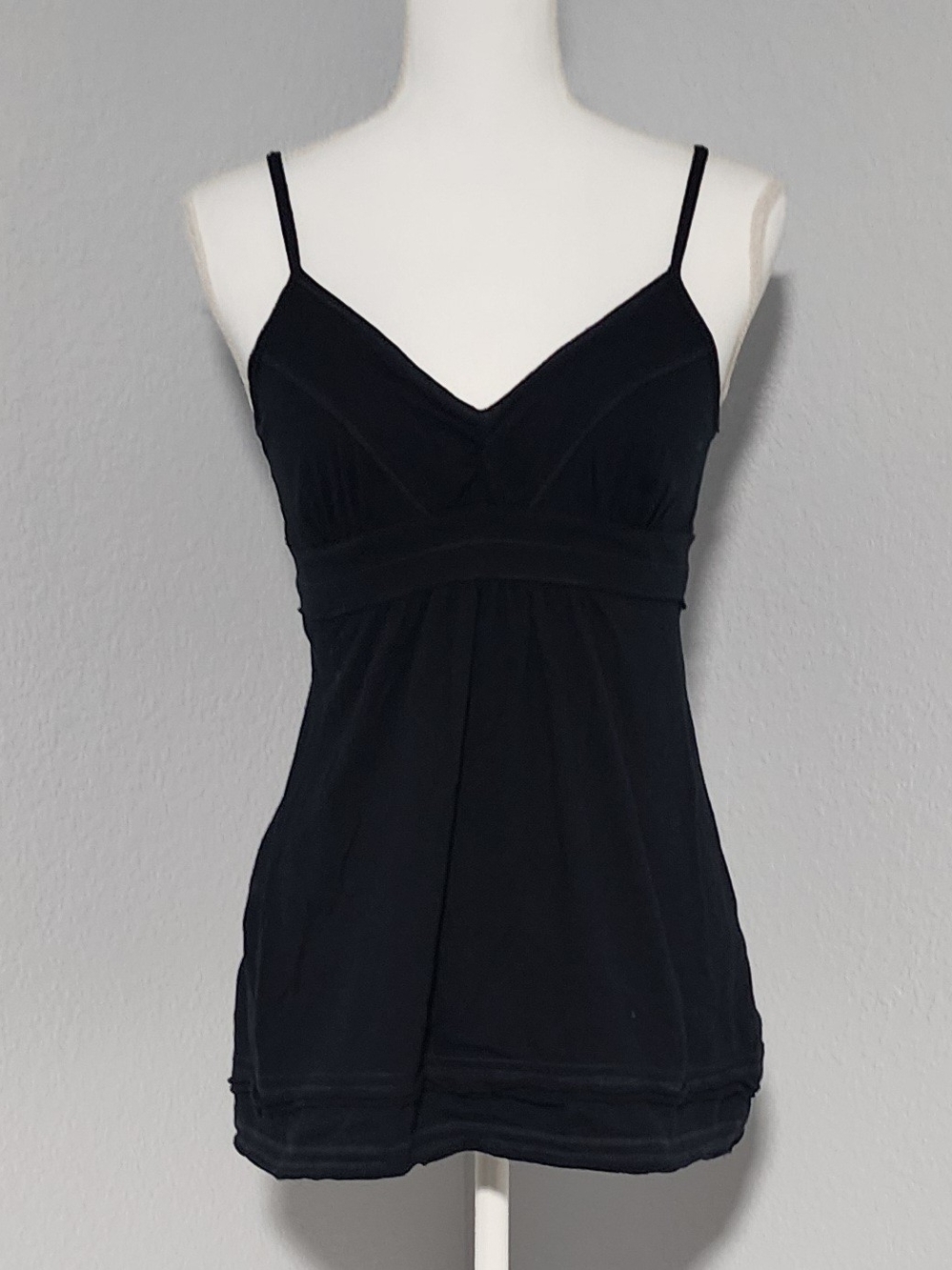 Vintage Y2K Mossimo 100% Cotton Strapless Black V-neck Blouse Womens Size Small